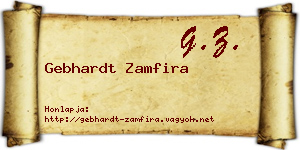 Gebhardt Zamfira névjegykártya